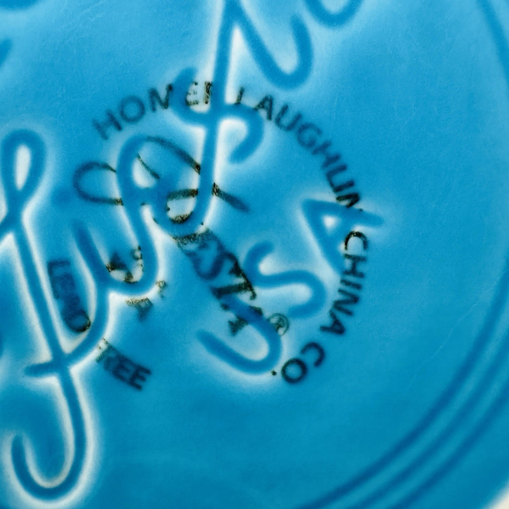 Fiesta Ware Coffee Cup Mug Homer Laughlin HLC O Ring Handle Teal Fiestaware - Picture 8 of 9